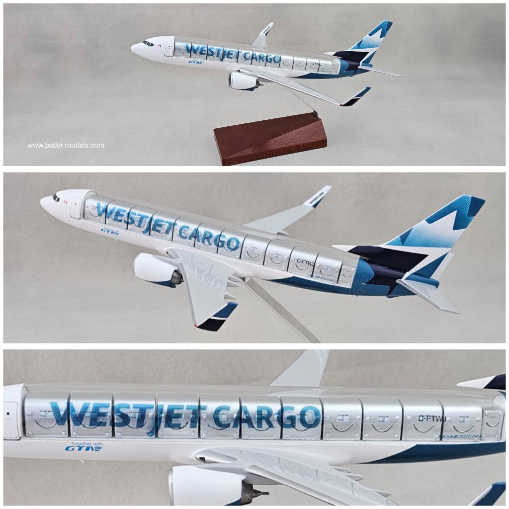 Westjet Cargo - B737-800C - (1:72) - 180° Clear Top